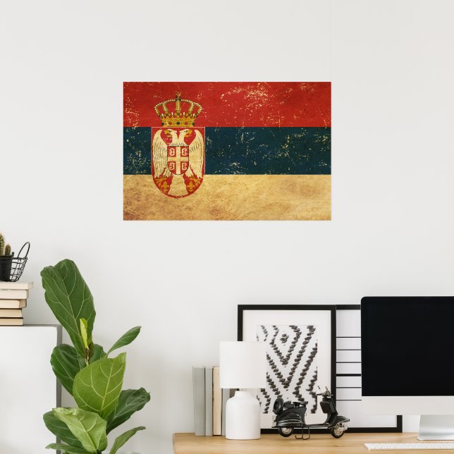 Serbia Flag Poster (Home Office)