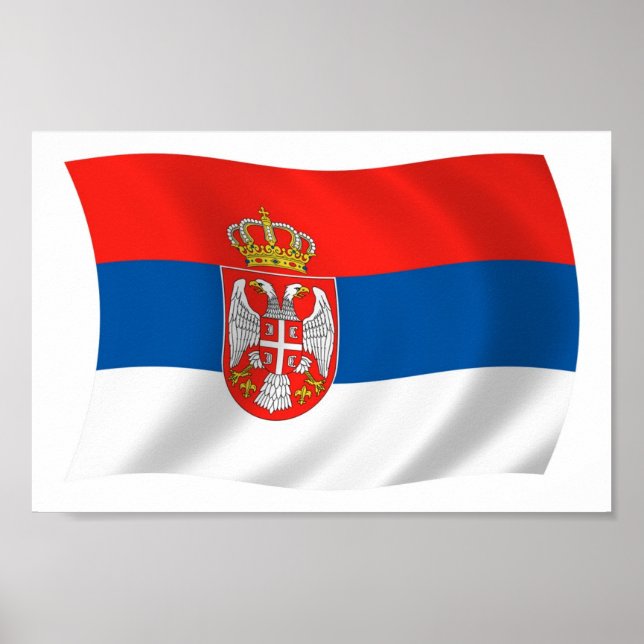 Serbia Flag Poster Print (Front)