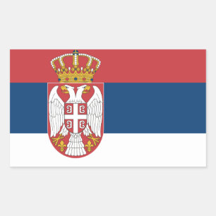 Serbia Flag Rectangular Sticker