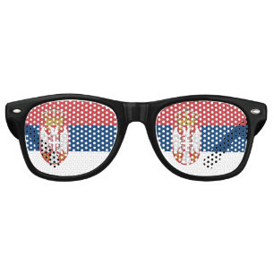 Serbia Flag Retro Sunglasses