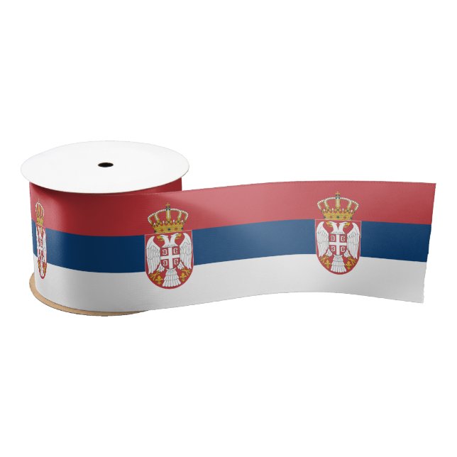 Serbia Flag Satin Ribbon (Spool)
