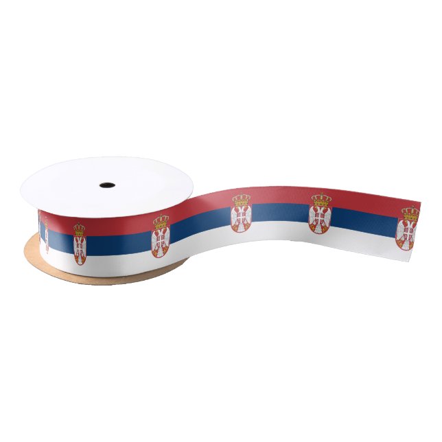 Serbia Flag Satin Ribbon (Spool)