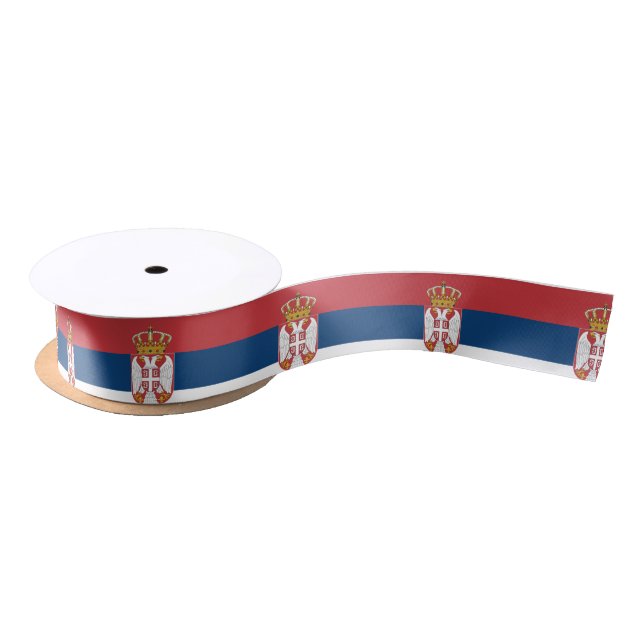 Serbia Flag Satin Ribbon (Spool)