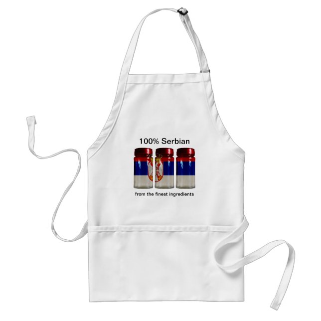 Serbia Flag Spice Jars Apron (Front)