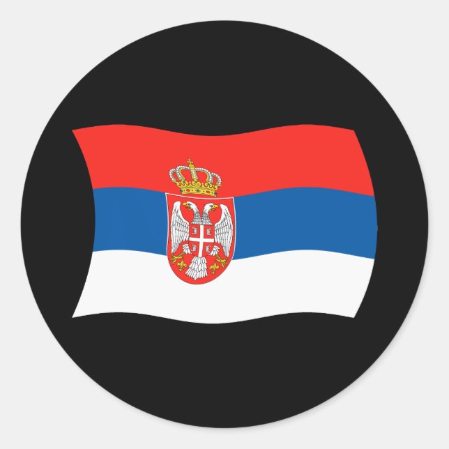 Serbia Flag Sticker (Front)