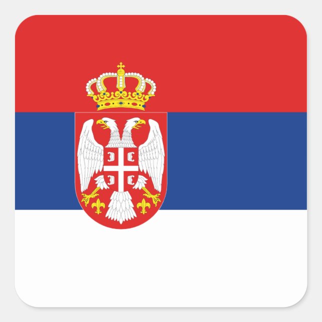 Serbia Flag Sticker (Front)