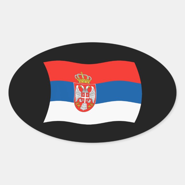 Serbia Flag Sticker (Front)