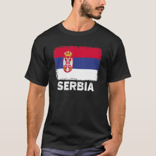 Serbia Flag   Support Serbian People Women Men   T-Shirt