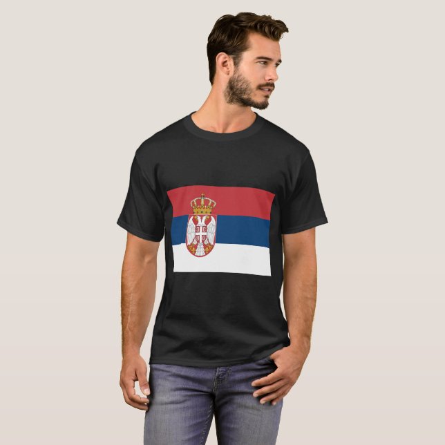 Serbia Flag T-Shirt (Front Full)