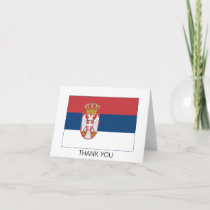 Serbia Flag Thank You Card