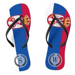 Serbia Flag Thongs