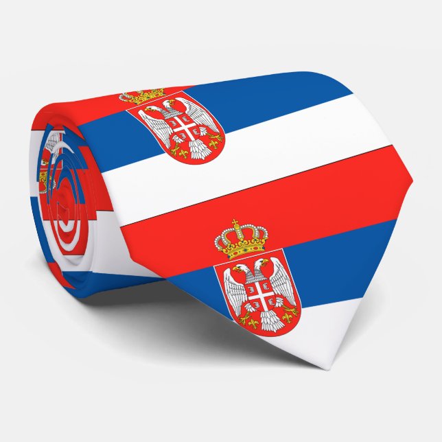 Serbia flag tie (Rolled)