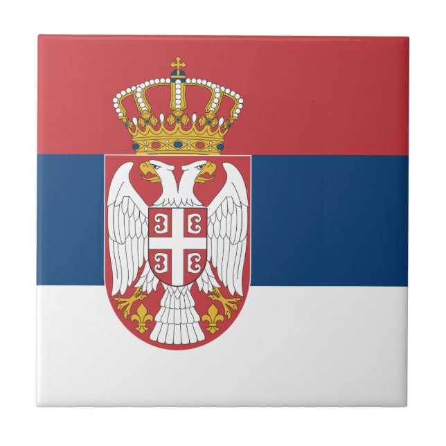 Serbia Flag Tile (Front)