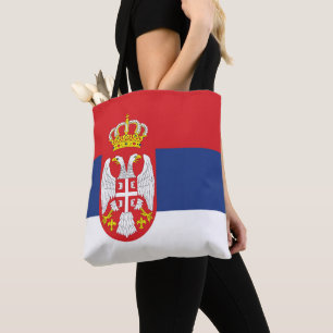 Serbia flag tote bag