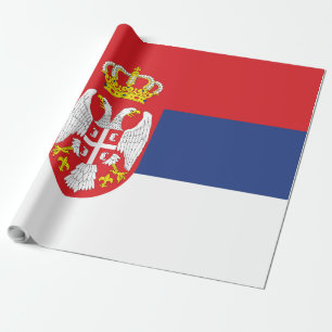 Serbia flag wrapping paper