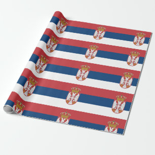Serbia Flag Wrapping Paper