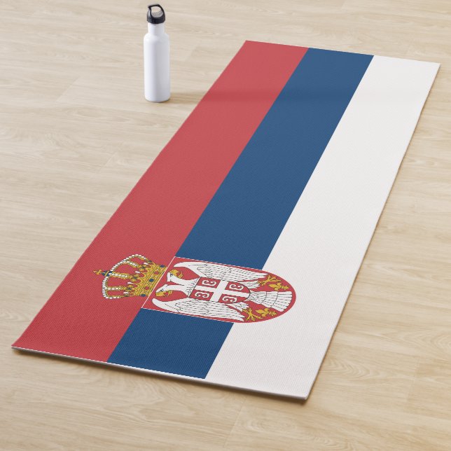 Serbia Flag Yoga Mat (In Situ)