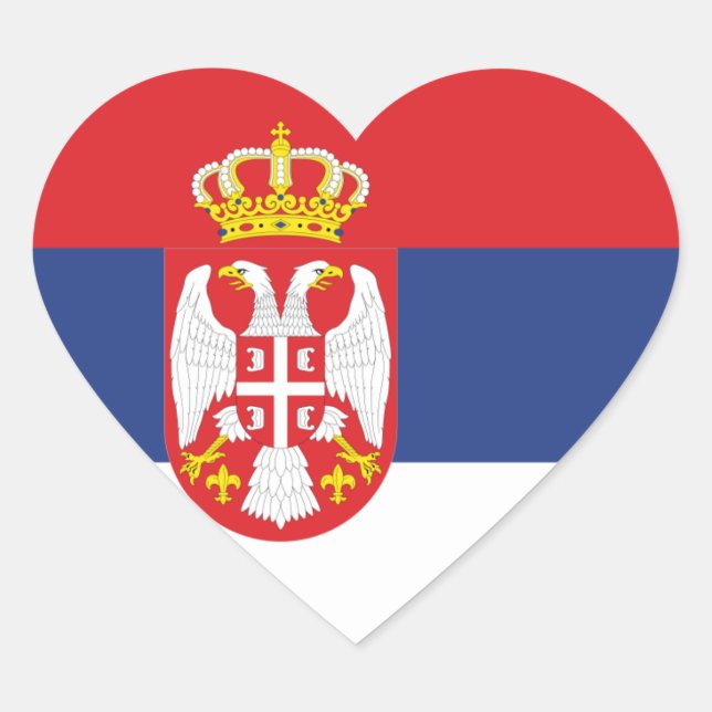 serbia heart sticker (Front)
