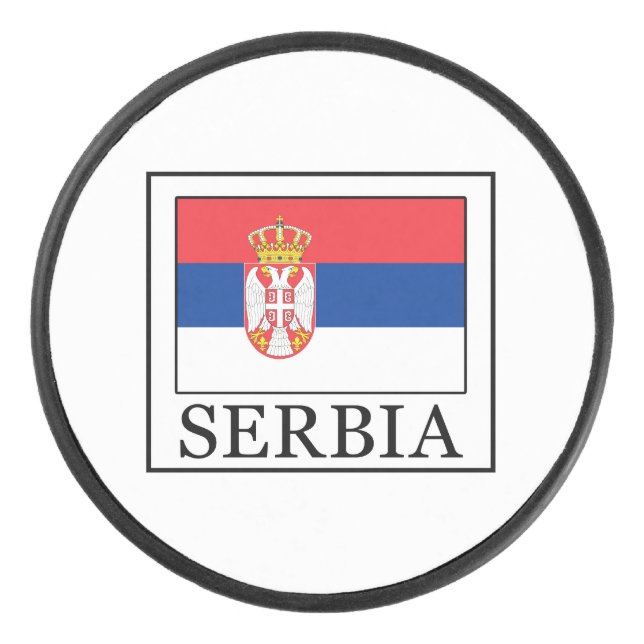 Serbia Hockey Puck (Front)