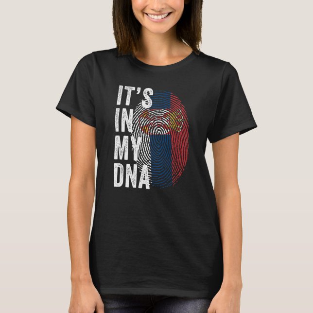 Serbia It's In My DNA Cute Serb Fingerprint Serbia T-Shirt (Front)