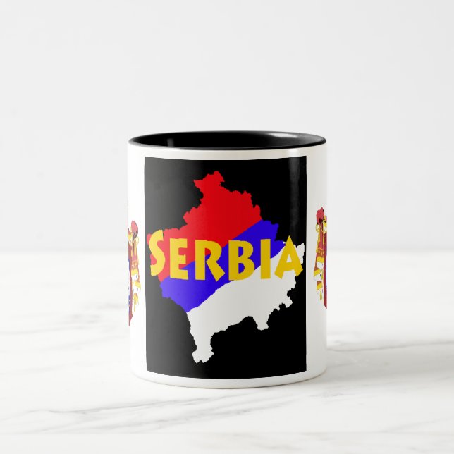 Serbia/Kosovo Two-Tone Coffee Mug (Center)