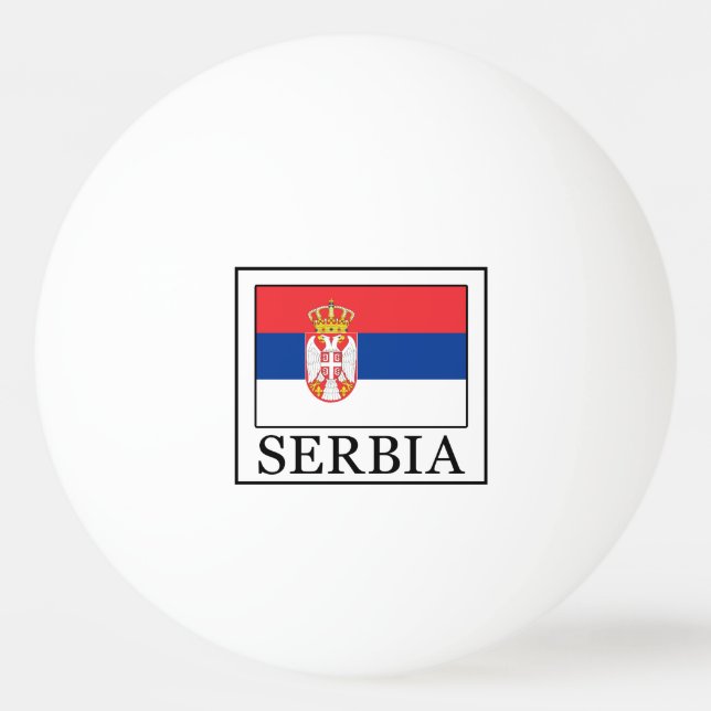 Serbia Ping Pong Ball (Front)