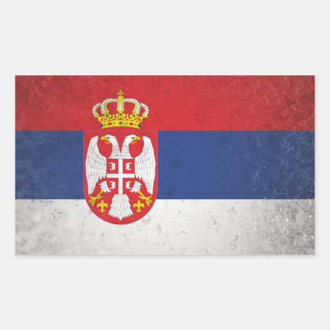 Serbia Rectangular Sticker (Front)