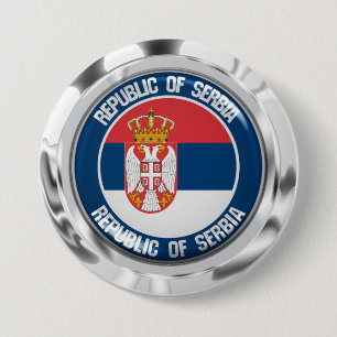 Serbia Round Emblem 7.5 Cm Round Badge