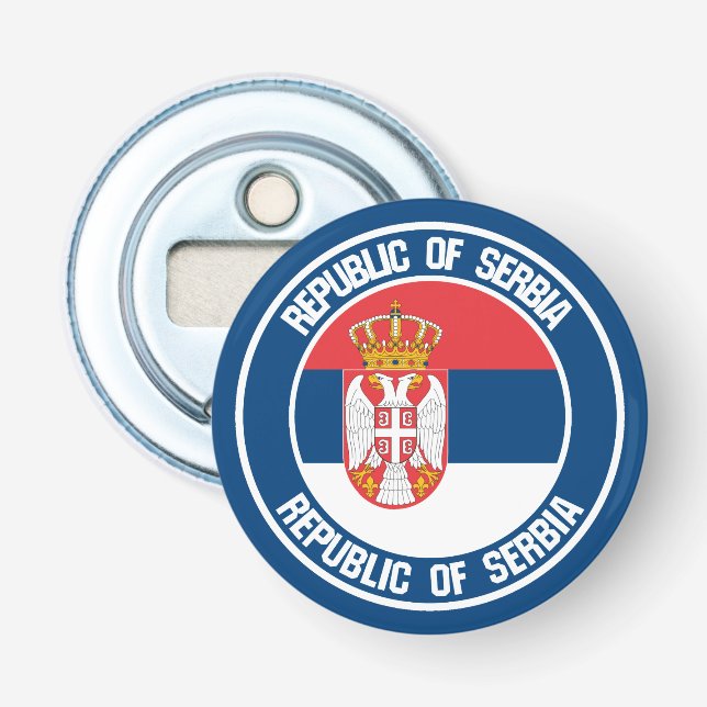 Serbia Round Emblem Bottle Opener (Front)