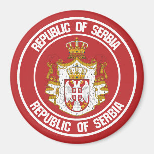 Serbia Round Emblem Magnet