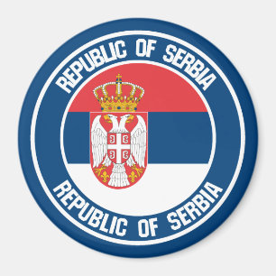 Serbia Round Emblem Magnet