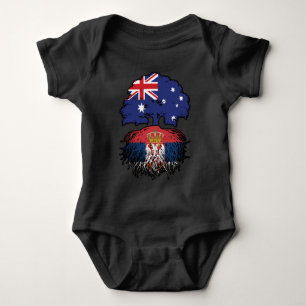 Serbia Serbian Australian Australia Tree Roots Baby Bodysuit