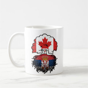 Serbia Serbian Canadian Canada Tree Roots Flag Coffee Mug