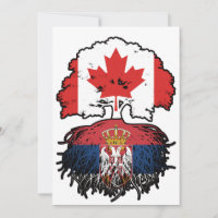 Serbia Serbian Canadian Canada Tree Roots Flag