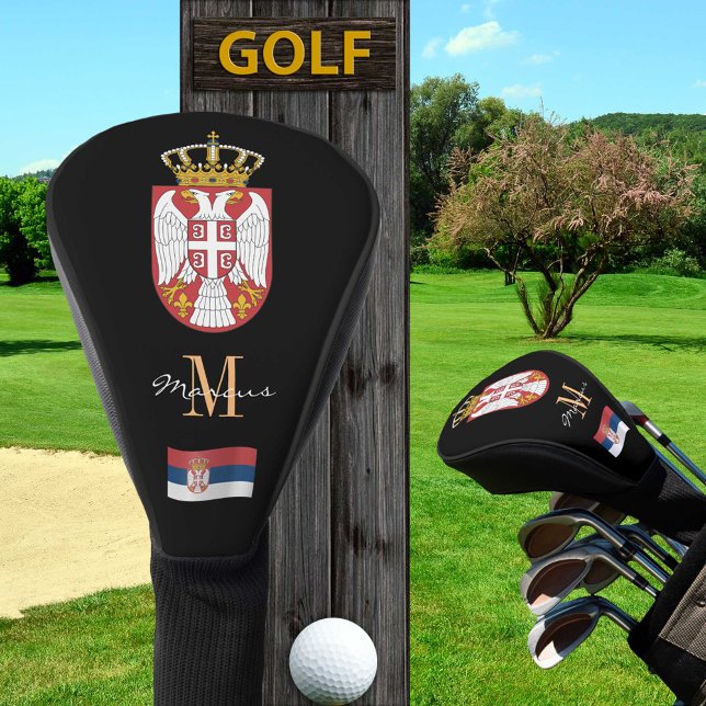 Serbia, Serbian Flag Monogrammed Golf Clubs Covers (Creator Uploaded)