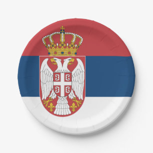Serbia (Serbian) Flag Paper Plate