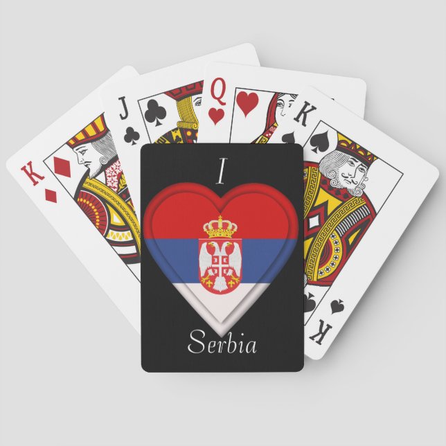 Serbia Serbian flag Playing Cards (Back)