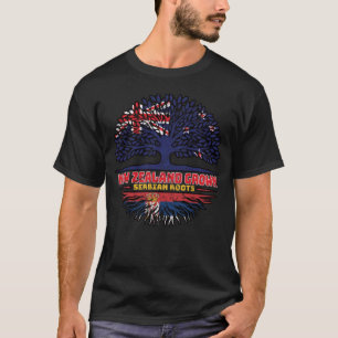 Serbia Serbian New Zealander New Zealand Tree Root T-Shirt