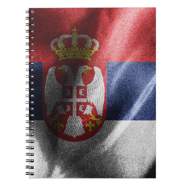 Serbia silk flag notebook (Front)