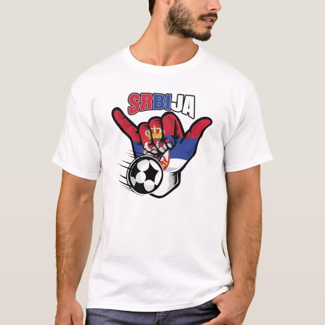 Serbia Soccer  T-Shirt (Front)