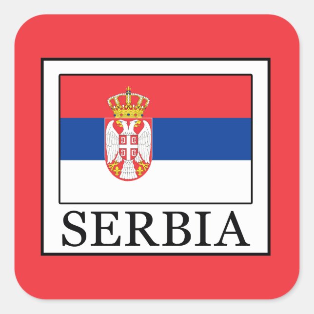Serbia Square Sticker (Front)