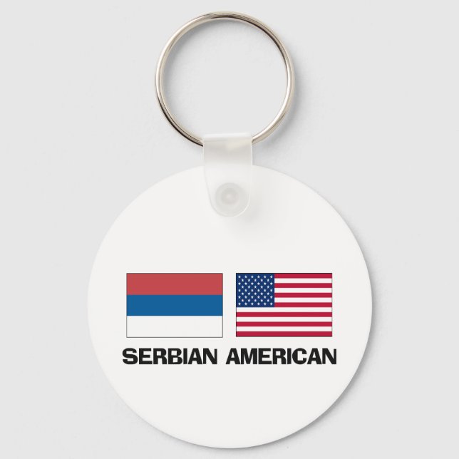 Serbian American Key Ring (Front)