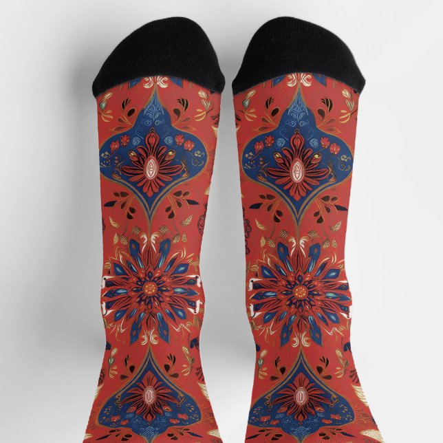 Serbian carpet pattern 7 socks (Top)