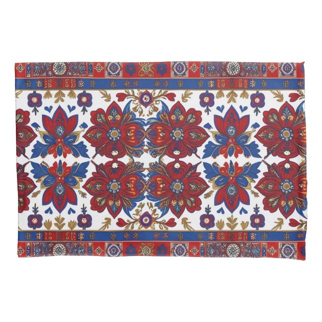 Serbian carpet pattern 8 pillowcase (Front)