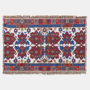 Serbian carpet pattern 8 throw blanket