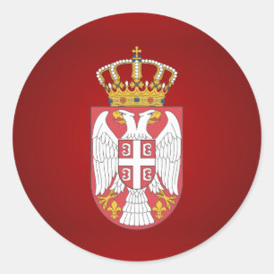 Serbian coat of arms classic round sticker