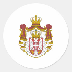 Serbian coat of arms classic round sticker