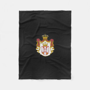 Serbian coat of arms fleece blanket