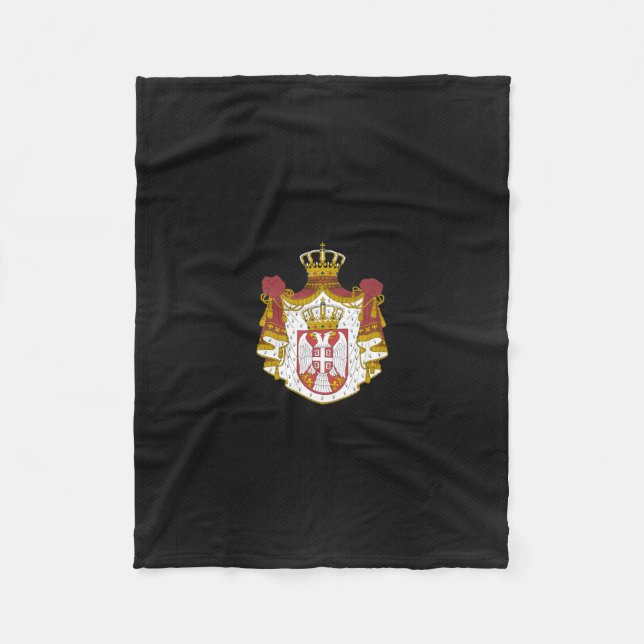 Serbian coat of arms fleece blanket (Front)