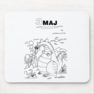 serbian cyrillic dragon mouse pad